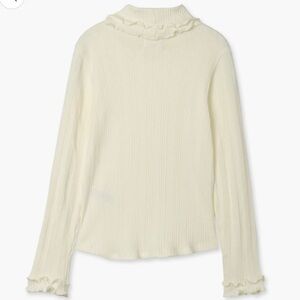 Hatley Size 8 Girls’ Cream Turtleneck